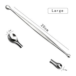 GREATLH 1PCS Stainless Steel Volkman Bone Curette Double End Oval And Round Orthopedic Veterinary Instrument