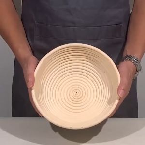 Oval Bread Fermentation Basket Bread Baking Mold Basket + Cloth Liner Round Bread Baking Mold