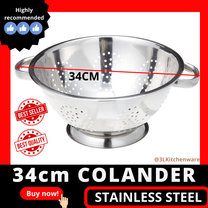 Weighted Colander Light Weight Stainless Steel Colander for Spaghetti, Pasta, Fruits ...