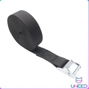 UNeed 1/2/3 Mters*2.5cm Black Tie Down Strap Strong Ratchet Belt Luggage Bag Cargo Lashing