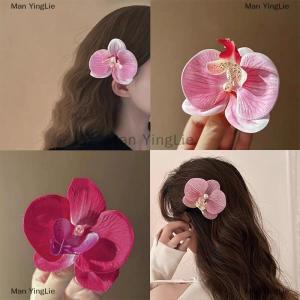 [COD] Man YingLie Korean Sweet Orchid Hair Clip For Woman Artificial Flower Hairpins Hair Barrettes Clip Wedding Party Headwear Accessories Gifts