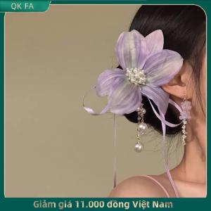 QK FA ✨ 1PC Bohemian kỳ nghỉ phong cách hoa Clip tóc thời trang mô phỏng hoa kẹp tóc cho phụ nữ cô gái ngọt ngào Phụ Kiện Tóc Quà Tặng