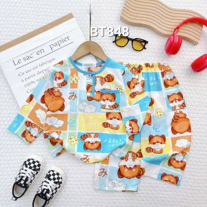 9KG-42KG ĐỒ BỘ TOLE LANH TAY DÀI QUẦN DÀI BÉ TRAI MẶC NHÀ MẶC NGỦ