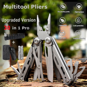 Upgraded Version Stainless Steel Multitool Pliers 30 in 1 Folding Pliers Mini Portable EDC Outdoor Camping Folding Emergency equipment Pliers