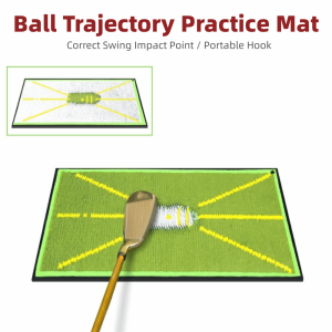 WAYCAI Replaceable Surface Golf Hitting Mat Training Aid Rubber Base Golf Training Mat for Swing High Quality Golf Practice Mats Swing Path Feedback