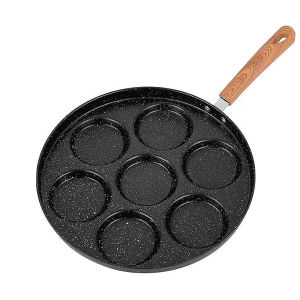 Premium Egg Frying Pan with 7 Holes Nonstick Surface for Easy Cooking and Cleaning Suitable for Gas and Electric Stoves