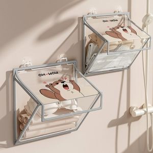 HCHC MALL Waterproof Bathroom Storage Bag Moisture-proof Transparent Waterproof Shelf Portable Hanging Folding Storage Bag Bathroom