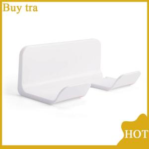 [Buytra] Bathroom Wall Mounted Hair Dryer Holder Shower Storage Rack Self-adhesive Plastic Household Washroom Organization Shelves