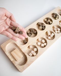 Bộ cờ ô ăn quan trò chơi dân gian ô quan bằng gỗ giảm stress - Chàng Trai Gỗ