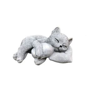 Weatherproof Kitten Memorial Sculpture Handcrafted Loving Memory Collection Garden Accent Decorative Kitten Figure