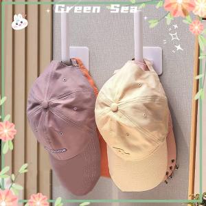 Green sea 1PCS Hat Holder Sticky Wall Mount Hook For Baseball Cap Casual Hat Storage Hook Free-punch Paste Portable Door Closet Hanger