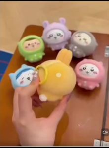 Chiikawa Pajama Series Plush Keychain Face Changing Doll Usagi Hachiware Chiikawa Bag Pendant Gifts