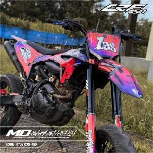 0732 (COD) Sticker Decal CRF 450 FullBody Bebas Request Terbaru - Sticker Premium CRF Terbaru - Sticker Variasi CRF450 Terbaru - Sticker Striping CRF 450 Terbaru