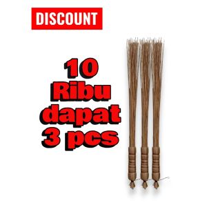 10 Ribu dapat 3 pcs sapu lidi tebah kasur bentuk bulat universal