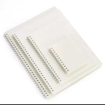 Transparent Waterproof Hardcover A6 A5 B5 A4 Wirebound/Spiral Notebook / Journal 80 sheets Lined/Ruled