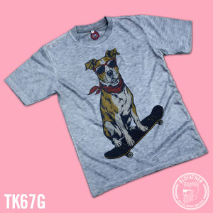 เสื้อยืดคอกลมแขนสั้น ผ้าTK พิมพ์ระบบ Sublimation นุ่ม สวมใส่ สบาย ระบายอากาศไม่ร้อน ( รหัสสินค้า TK 67 )