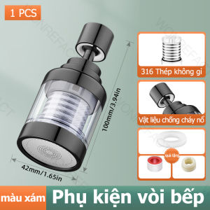 Đầu Vòi Nối Dài Inox 316 Siêu Bền Chống Gỉ Sét Tuyệt Đối - Bộ Lọc Vòi Bếp Tăng Áp Thông Minh Tháo Rời Vệ Sinh Dễ Dàng