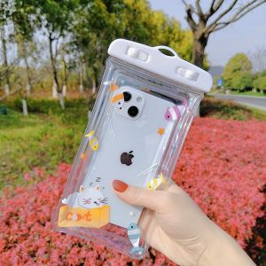Túi đựng điện thoại chống nước hoạt hình bao bảo vệ điện thoại đi xe máy chạy bộ trời mưa đi bơi biển