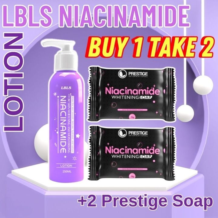 (Buy 1 get 2) 250ML LBLS NIACINAMIDE LOTION + PRESTIGE NIACINAMIDE SOAP 10x