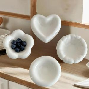[Alex Do] Hot Sale Ketchup Ceramic Sauce Bowl White Seasoning Dish Mini Honey Vinegar Dish Gravy Dipping Bowl Jewelry Display