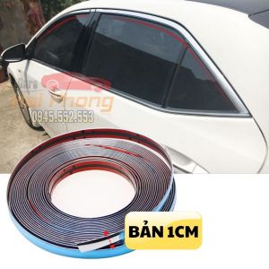 Cuộn 13M Nẹp Viền Trang Trí Chân Kính Ô Tô Mạ Crom Bản 1cm - 2cm - 3cm nẹp viền kính nẹp cửa xe nẹp badsok