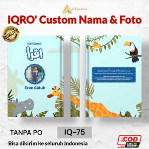 Alfareza - Buku Iqro QRCode Custom Nama & Foto Hardcover Softcover Full Color BW / Iqra Full Color BW Jilid 1 - 6 Lengkap