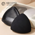 GECOMO PU Leather Makeup Puff ,Triangular Arc Design, Save Liquid Foundation Quickly Makeup Application. 