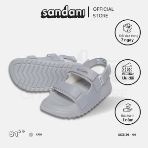 Giày Nam Nữ Sandani Sandal S1 2+ Màu Xám Sang Chảnh Đa Năng Phù Hợp Đi Học Đi Chơi Dễ Dàng Cho Oufit