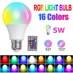 【Malaysia In Stock 】Witkey RGB Lights Bulbs 3W/5W/10W/15W LED Lamp Bulb Dimmer Lamp Clad Aluminium Discolored Bulbs with Remote Control Party Bar Home Decoration Fit E26/E27
