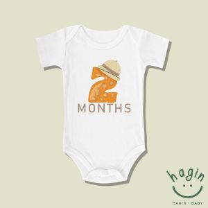 Hagin Baby Monthly Milestone Bodysuits Baby Onesies Zoo Animals Romper