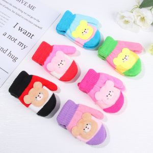 เด็ก 0-3 ปี อบอู่น ด้วย เชือก ถุงมือถัก ถุงมือเด็ก ถุงมือเด็ก ถุงมือฤดูหนาว