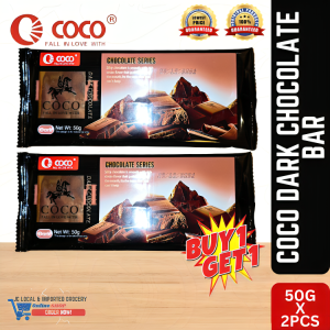 BUY 1 TAKE 1 COCO Dark Chocolate Bar 50g x 2pcs - Chocolate Series | April 2026 Expiry