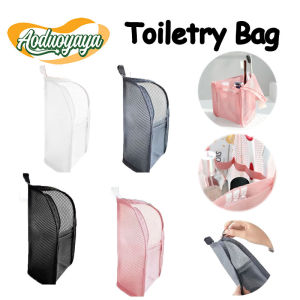 Aoduoyaya Lightweight Waterproof Mesh Toiletry Organizer Bag Hanging Design for Trip Bathroom Business Use beg mandian