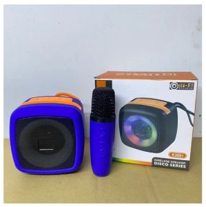 K308+ Portable Wireless Speaker with Built-in Microphone and Disco Light - High-Quality Sound Rechargeable Battery Built-in Battery