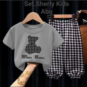 COD Stelan Anak Perempuan /Set Sherly kids/Satu Stel Baju Dan Celana/2Ukuran/Pakaian Set Anak/Pakaian Anak/Good Quality