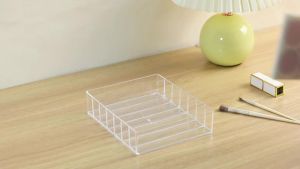 WECHENG Hộp đựng mỹ phẩm bằng nhựa acrylic trong suốt dùng để sắp xếp bảng phấn trang điểm Hộp đựng mỹ phẩm 7 ngăn dùng cho bàn trang điểm và ngăn kéo có thể đựng các loại phấn mắt phấn má hồng son môi.