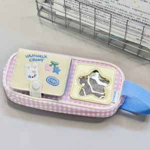 GOFIDIN Star Picnic Series Pen Bag Large Capacity Multifunction Stationery Bag Portable Pencil Case Gift