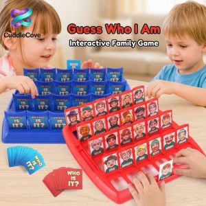 Who Is It Guessing Board Game Retro Family Interactive Educational Toys For Kids Adults Fun Party Table Logic Training Games
