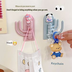 PaulWeekend ที่ใส่กุญแจติดผนังน่ารักมีตะขอ3ชั้นลายการ์ตูนสุดสร้างสรรค์สำหรับการตกแต่งบ้าน