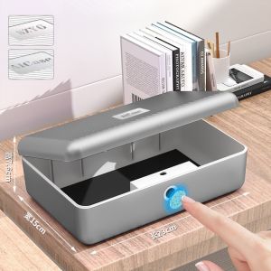 Szyg Fingerprint Storage Privacy Key Document Seal Jewelry desktop safe Storage case Expensive Product Lock Password Gift password case
