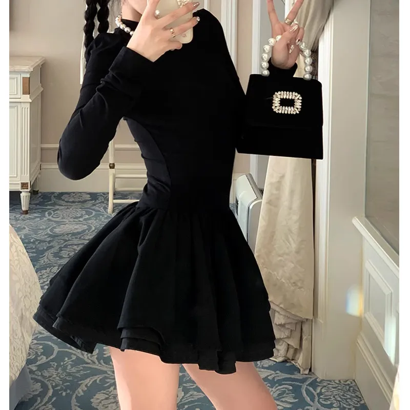 ORDER TAOBAO] VÁY PROM HAI DÂY MÀU ĐEN DÁNG XÒE / ĐẦM BABYDOLL HAI DÂY ĐANG  XÒE NHIỀU LỚP / VÁY CÔNG CHÚA MÀU ĐEN | Shopee Việt Nam