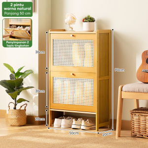 Rak Sepatu/Rak Sepatu Tertutup/Rak Sepatu Susum Tertutup/Lemari Sepatu Minimalis Multilayer/Rak Sepatu Aesthetic