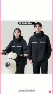 GOLDSTAR Áo mưa bộ Vải Oxford mật độ cao Chống thấm nước và bền bỉ,chống mưa lớn
