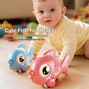 SUN ME with Sound and Light Electric Simulation Fish Toy Swinging Action Electric Powered Electric Swinging Fish Birthday Surprise Cartoon Design Electric Fish Toy Bathroom Play