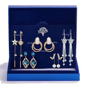 SHIYITH ของขวัญต่างหูเงิน925ต่างหูระย้ายาวระดับไฮเอนด์ชุดของขวัญสำหรับผู้หญิงของขวัญวันเกิดของขวัญตามเทศกาลของขวัญสำหรับแฟนสาว