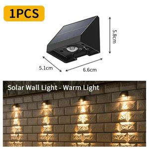 【Local Shipping】Led Solar Wall Light Outdoor Waterproof Warm Garden Lamp for House Porch Fence Gate Decoration