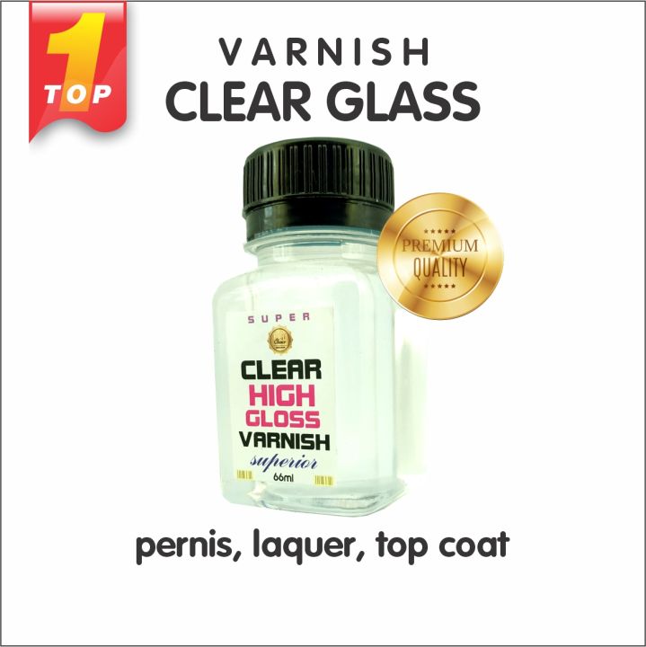 varnish pernis laquer top coat clear gloss bening 66ml kerajinan CLAY