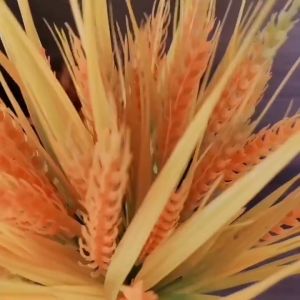 5pcs 7 Forks Artificial Wheat Yellow Rice Straw Wheat Ears Wedding Decor Home Decor Props Pure54