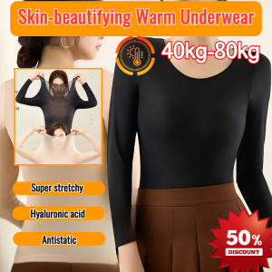 [Self-Heating Warm Clothes!] Soft Thin Fabric Skin Care Clothes Warm Underwear Breathes Freely Doesnt Make You Suffocated