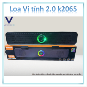 Loa Vi Tính Để Bàn 2.0 K2065 Có Led Âm Thanh To Rõ  Thích Hợp Nghe Nhạc  Xem Phim...